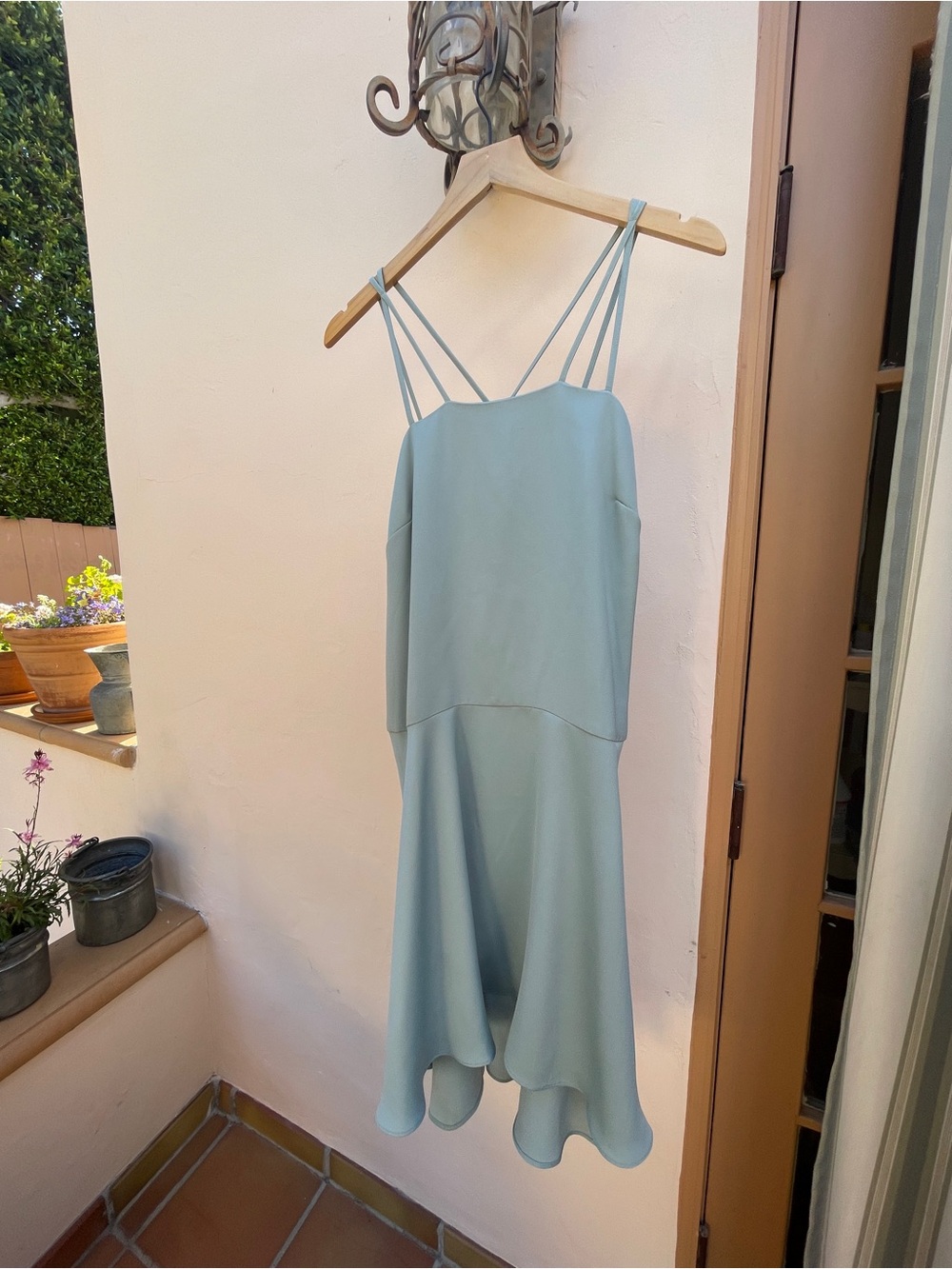 Light Sage Strappy Slip Dress